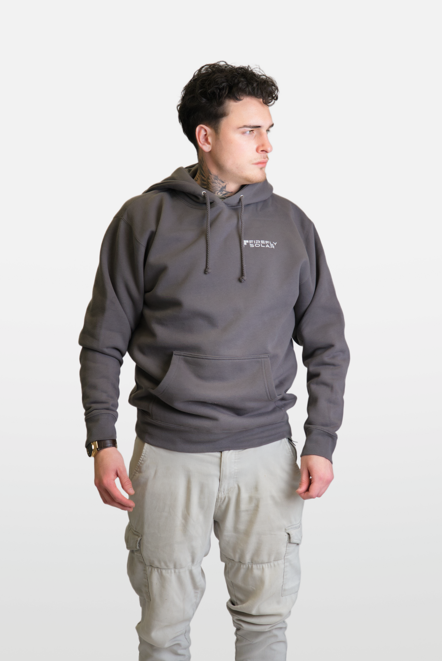 Box Pullover Hoodie Dark grey