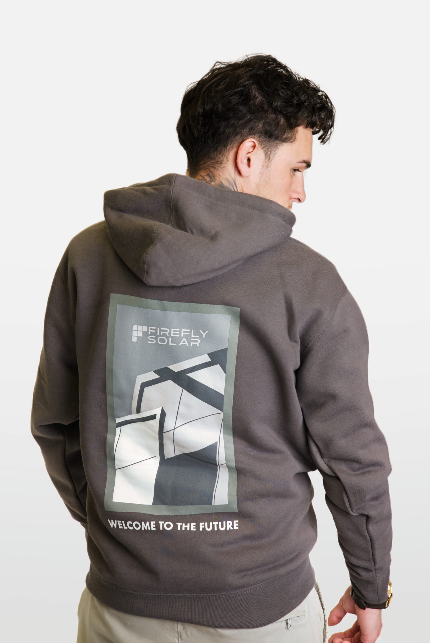 Box Pullover Hoodie Dark grey