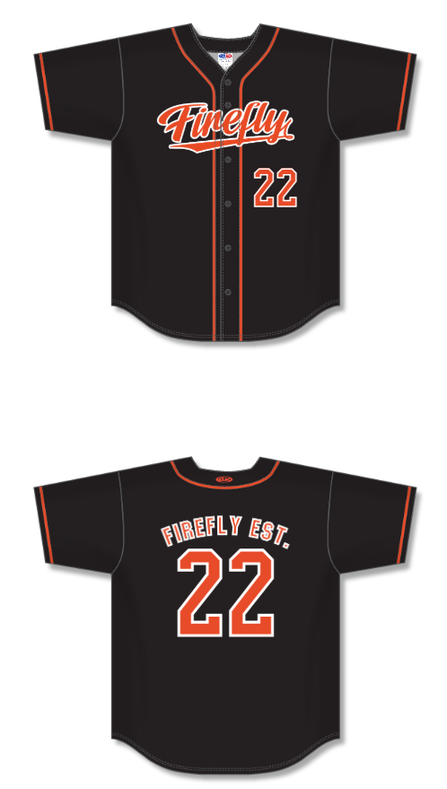 Firefly Baseball Jersey - Black